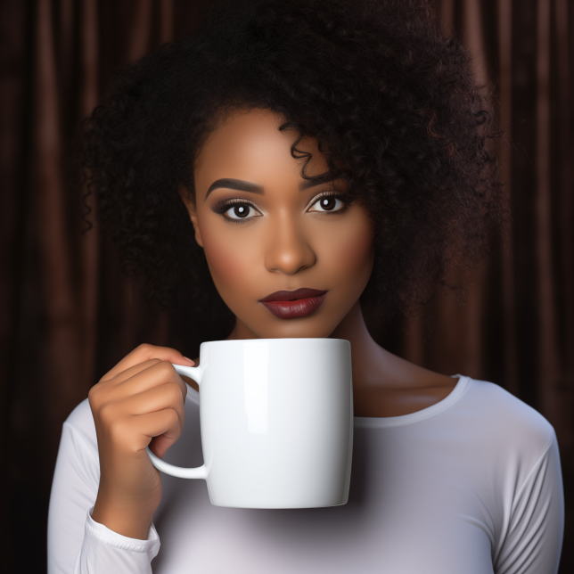 a black woman holding coffee